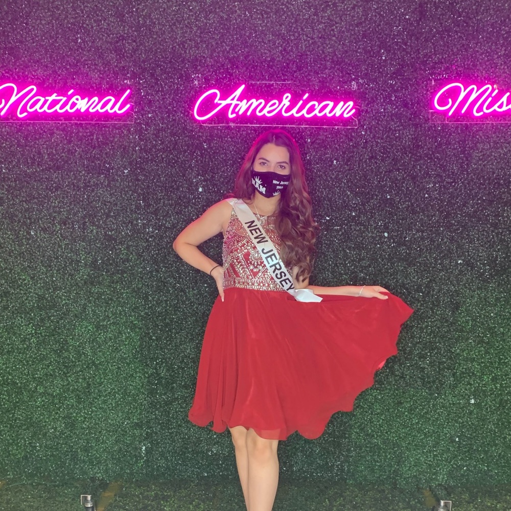 Red Homecoming/Cocktail Dress with Jeweled Top